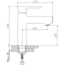 Смеситель для раковины Haiba HB10652-7, черный (HB10652-7) 