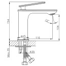 Смеситель для раковины Haiba HB10589, хром (HB10589) 