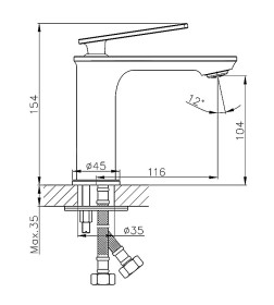 Смеситель для раковины Haiba HB10589, хром