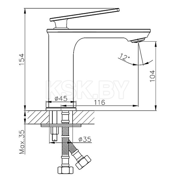 Смеситель для раковины Haiba HB10589, хром (HB10589) 