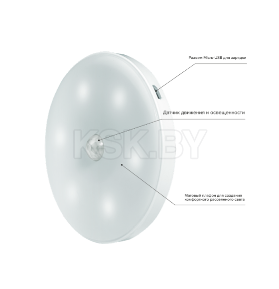 Светильник с датчиком движения и освещенности TS8-L1W-Accu JAZZway (TS8-L1W-Accu) 