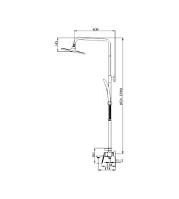 Душевая система Haiba HB24816-7, черный