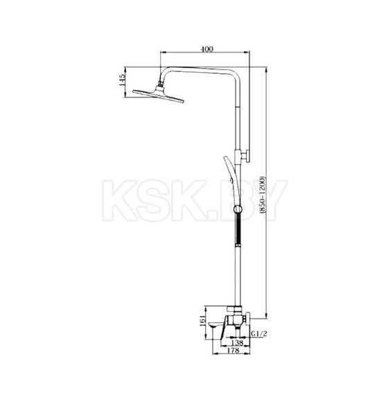 Душевая система Haiba HB24816-7, черный (HB24816-7) 