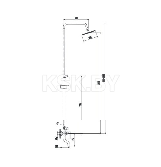 Душевая система Haiba HB24801-2, сталь (HB24801-2) 