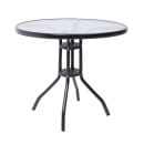 Стол садовый VERONA, 80*73, сталь-черная/закаленное стекло 5мм (94007) 