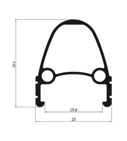 Обод YKL-D1 26" 36H 14G, A/V, 520G/PC, серебристый/CNC Yakuo 8274