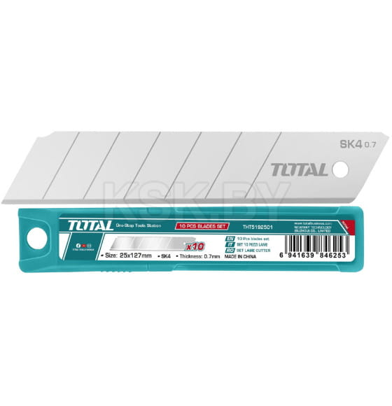 Лезвия для ножа 25 мм сегментированные (10 шт.) TOTAL THT5192501 (THT5192501) 