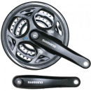 Система Shimano Altus, FC-M311, черный, 170 мм, с защитой, квадрат, 42/32/22T, EFCM311C222CL (6474) 