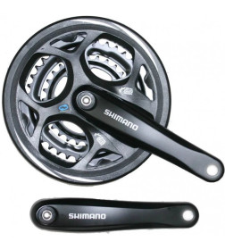 Система Shimano Altus, FC-M311, черный, 170 мм, с защитой, квадрат, 42/32/22T, EFCM311C222CL