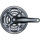 Система Shimano Altus, FC-M311, черный, 170 мм, с защитой, квадрат, 42/32/22T, EFCM311C222CL (6474) 