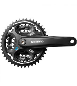 Система Shimano Altus, FC-M311, черный, 175 мм, квадрат, 48/38/28T, EFCM311E888XL