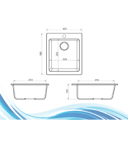 Мойка из искусственного камня Berge BR-4200 (черный)