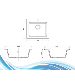 Мойка из искусственного камня Berge BR-4803 (графит)