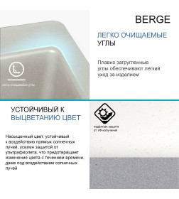 Мойка из искусственного камня Berge BR-5750 (белый)