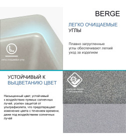 Мойка из искусственного камня Berge BR-5750 (графит)