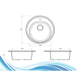 Мойка из искусственного камня Berge BR-5200 ( бежевый)