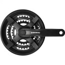 Система шатунов Shimano TY301, 175 мм, 48/38/28T, длина шатуна 175 мм, без упаковки, черный (5210) 