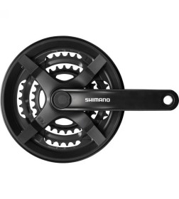 Система шатунов Shimano TY301, 175 мм, 48/38/28T, длина шатуна 175 мм, без упаковки, черный