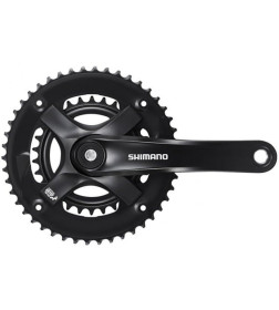 Система Shimano TY501, 175 мм, для 2x7/8 скоростей, квадрат, 46/30T, без защиты, с болтами, черный EFCTY5012E60XLB