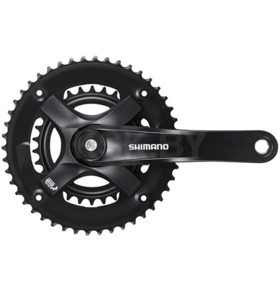 Система Shimano TY501, 175 мм, для 2x7/8 скоростей, квадрат, 46/30T, без защиты, с болтами, черный EFCTY5012E60XLB (6555) 