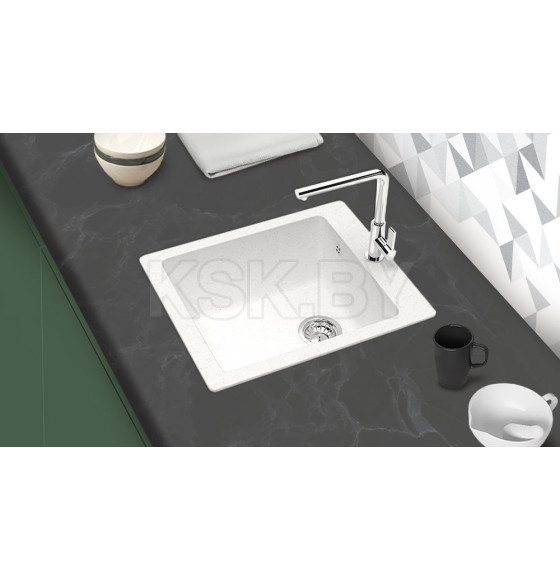 Мойка из искусственного камня Berge BR-4200 (белая) (4200) 