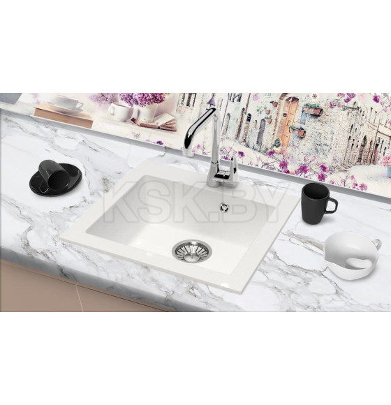 Мойка из искусственного камня Berge BR-4803 (белый) (4803) 