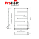 Полотенцесушитель электрический ProHeat Quadro Nova 500 х 800 термостат + таймер черный муар