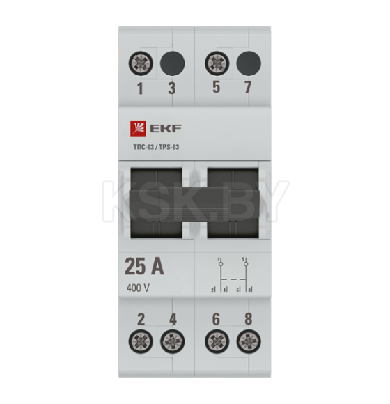 Трехпозиционный переключатель 2P 25А EKF PROxima (tps225) 