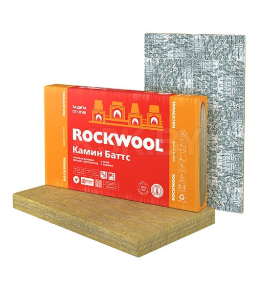 Утеплитель отражающий Rockwool Камин Баттс 30х600х1000 мм (0.6м2)