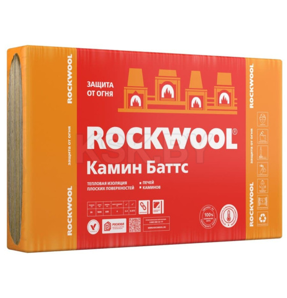 Утеплитель отражающий Rockwool Камин Баттс 30х600х1000 мм (0.6м2)