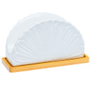 Салфетница фарфоровая на бамбуковой подставке "Тюльпан" 15,5*5,8*9 см (арт. 30029749, код 269792) (30029749) 