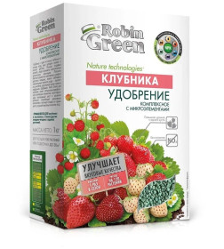 Удобрение Robin Green минеральное с микроэлементами для КЛУБНИКИ в коробке, 1 кг