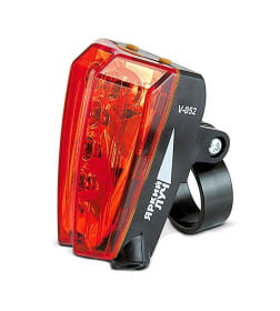 Фонарь велосипедный с лазерной подсветкой 5LED+2 красных лазера Яркий луч