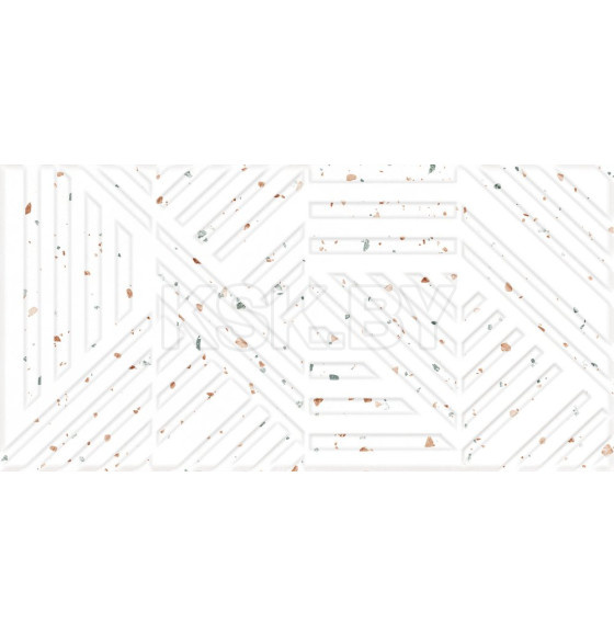 Настенная плитка Sweet белый рельеф 29,8x59,8x8,5 (17569)
