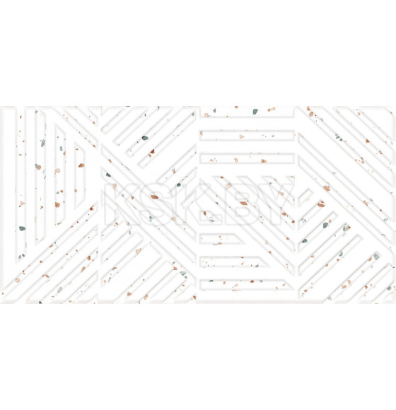 Настенная плитка Sweet белый рельеф 29,8x59,8x8,5 (17569)