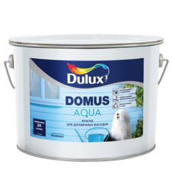 Краска алкидная фасадная DULUX Domus для деревянных фасадов белая полуглянец ,  10 л