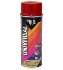 Эмаль-аэрозоль INRAL ENAMEL 24  универсальная (3002) красный, 400 мл