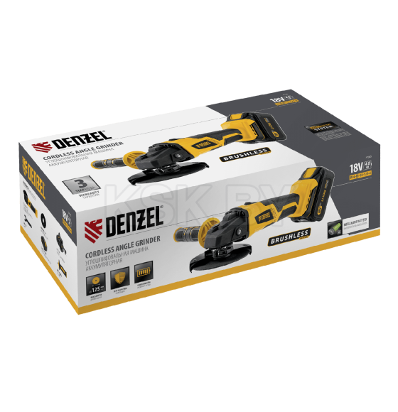 Углошлифмашина аккумуляторная Denzel BLG-IB-18-125-4 (27005) 