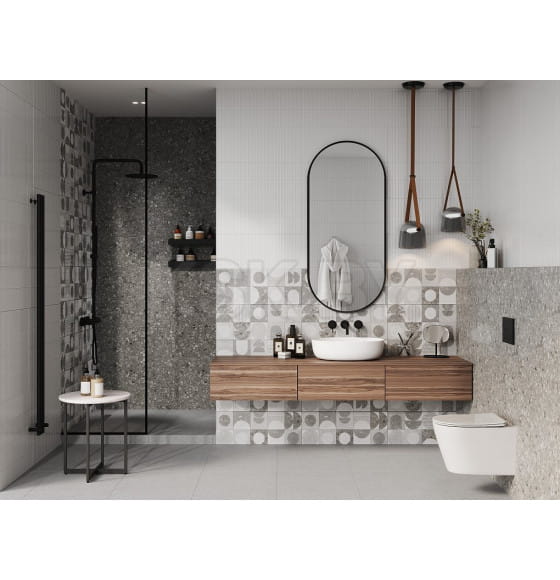 Плитка Gracia Terrazzo grey wall 01 250х600 (1-й сорт)