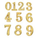 Цифра дверная АЛЛЮР большая пластик "4" золото (6973) 