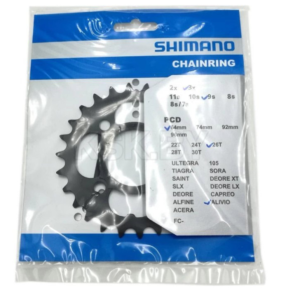 Звезда передняя Shimano для FC-T4010, 26T (черный) (8773) 