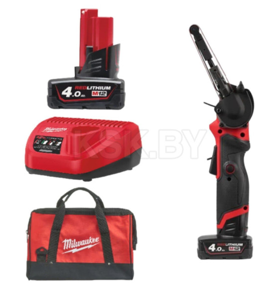 Шлифмашина ленточная аккумуляторная Milwaukee M12 FBF10-402B (4933480959) 