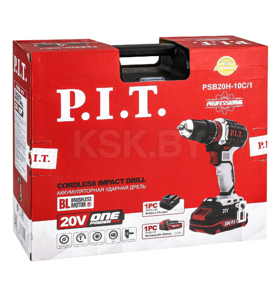 Дрель-шуруповерт ударная аккумуляторная X-DRIVER P.I.T. PSB20H-10C/1 (PSB20H-10C/1) 