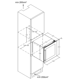 Встраиваемый винный шкаф Weissgauff WWCI-36 DB Dual Zone