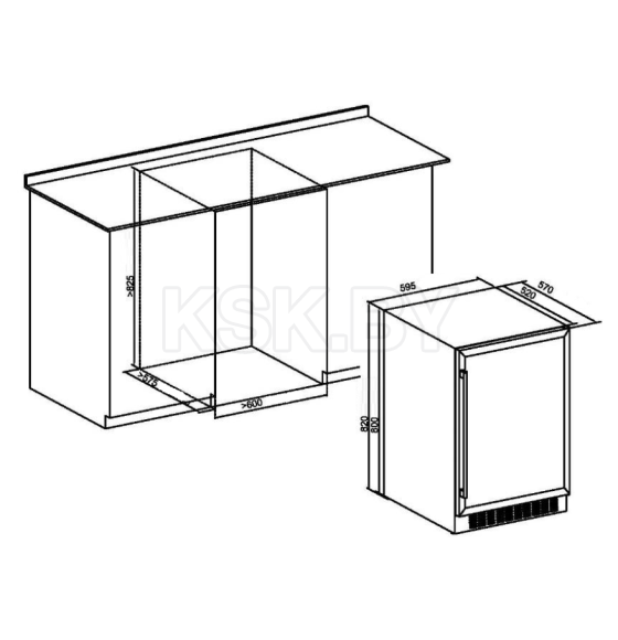 Встраиваемый винный шкаф Weissgauff WWC-46 DB DualZone (WWC-46DBDualZone) 