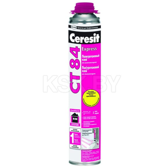 Клей-пена Ceresit СТ84 для пенополистирола, (расход до 12 м2) 850 мл (3047443) 