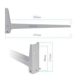 Кронштейн для крепления микроволновой печи Kromax Micro-4 серебристый