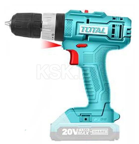 Дрель-шуруповерт ударная аккумуляторная с набором инструмента (165 предметов) TOTAL THKTHP11652 (THKTHP11652) 