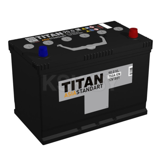 Аккумулятор TITAN ASIA STANDART D31 90Ah 750A R+ B01 (4607008887341) 