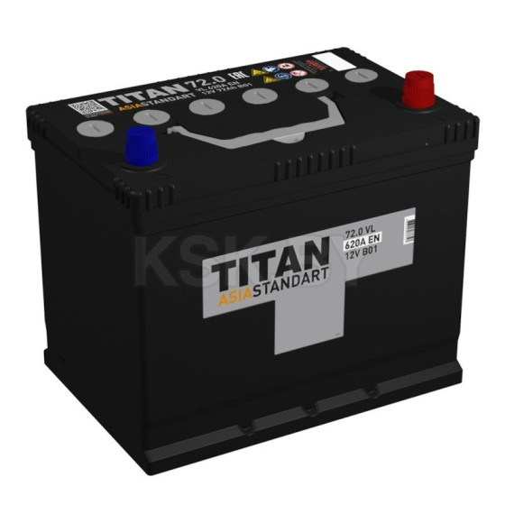 Аккумулятор TITAN ASIA STANDART D26 72Ah 620A R+ B01 (4607008887327) 